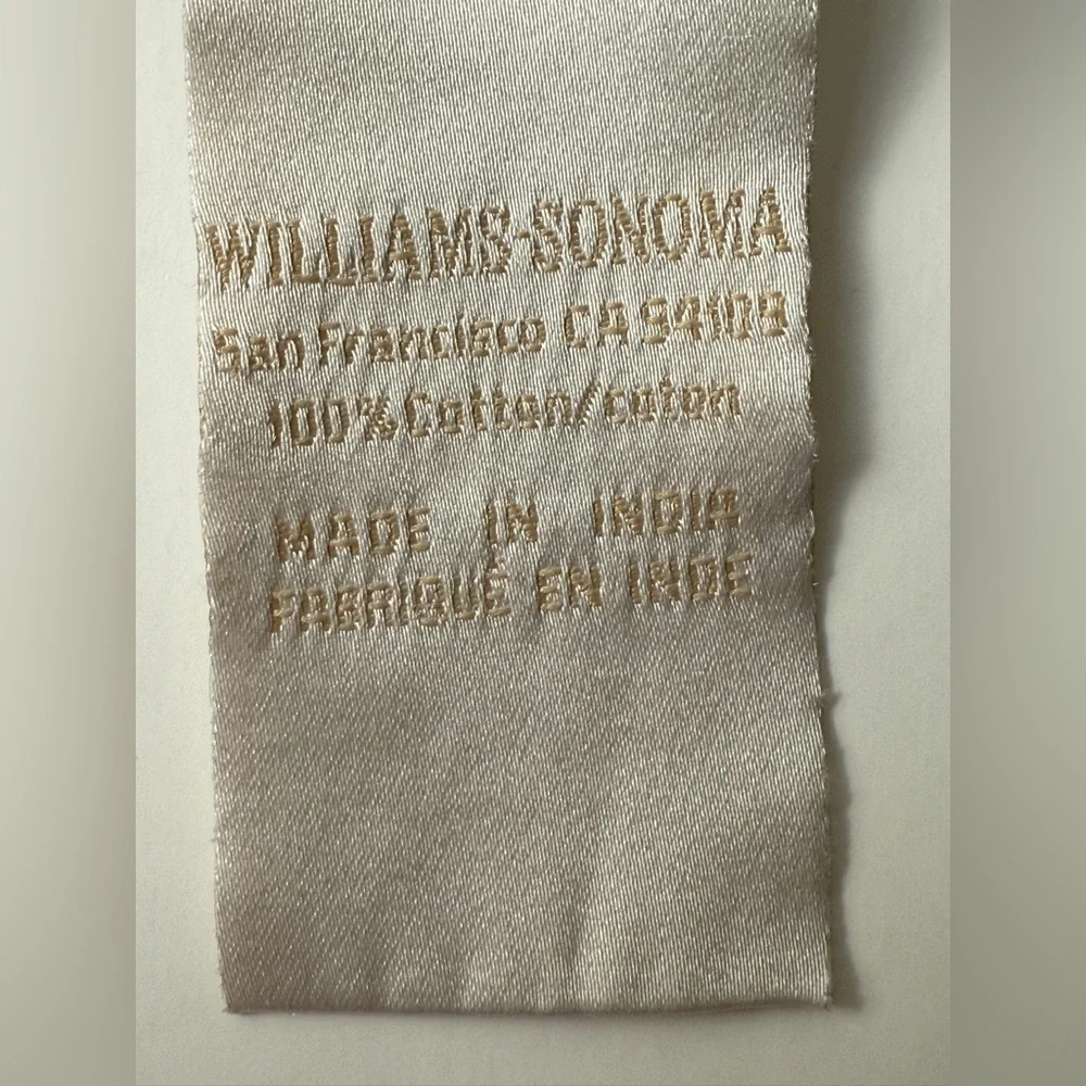 WILLIAMS SONOMA 70” Round TABLECLOTH PROVENCE BUMBLE BEE & (9) Matching Napkins